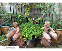 1 Adorable Vintage Terracotta Dolphin Fountain/Statue